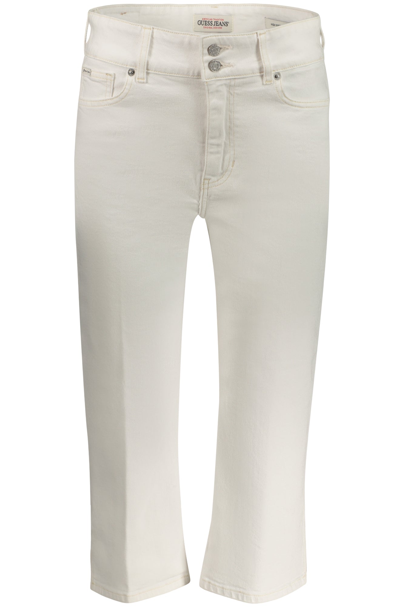 GUESS JEANS WOMEN'S WHITE JEANS CAPER
